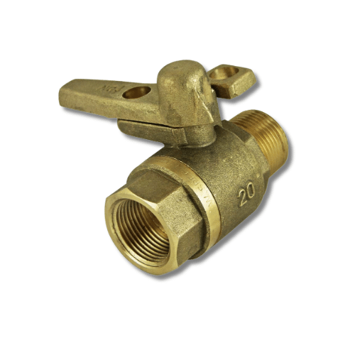 M & F Lockable Ball Valve - Brass