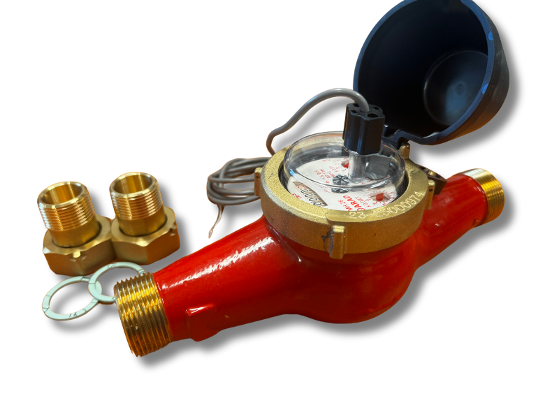 Hot Water Meter + Couplings